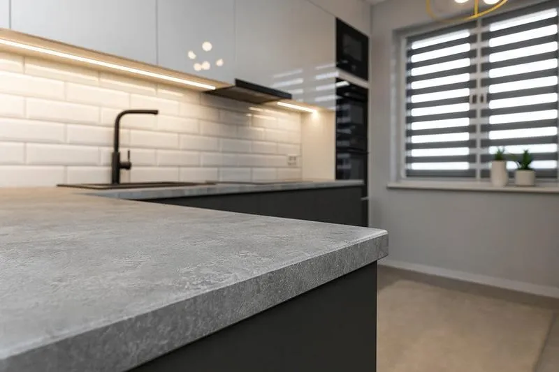Ile waży blat kuchenny? różnice między granitem, laminatem i konglomeratem