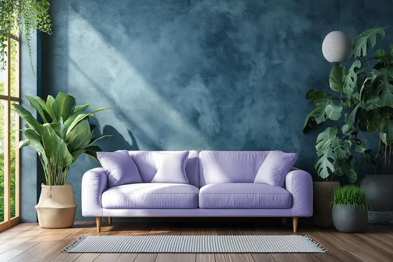 Kolory ścian do niebieskiej kanapy
