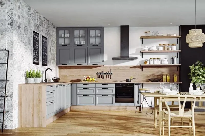 Materiały kolor i tekstura ścian kuchennych