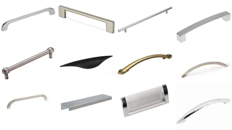 Uchwyty do szarych mebli kuchennych